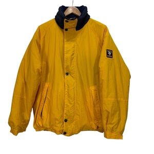Vintage R&Y Sport Performance Jacket Men’s Medium Yellow Puffer Coat Hooded